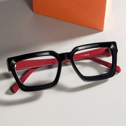 Kady Rectangle Black Glasses0