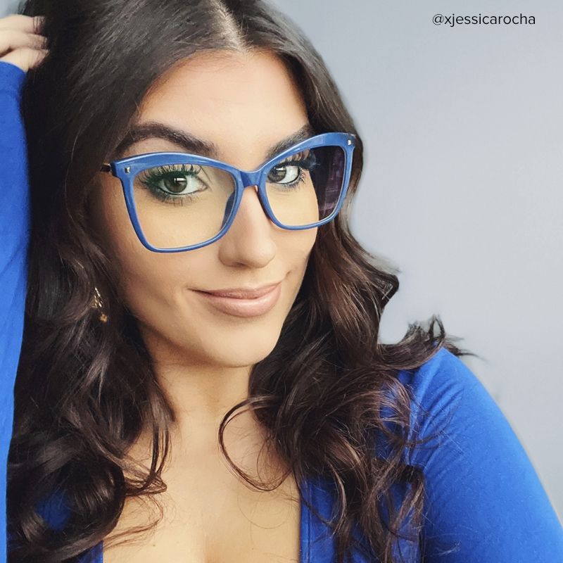 Isaebella Butterfly Blue Frame Glasses | Zeelool Optical6