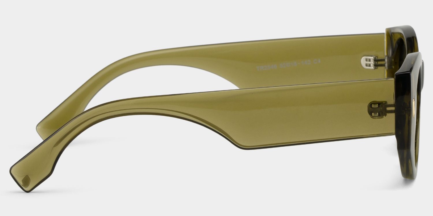 Reina green Frame Polarized Sunglasses with geometric Style Online | ZEELOOL3