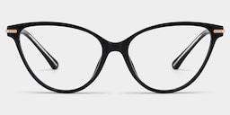 Jagger Cat-Eye Black Glasses1