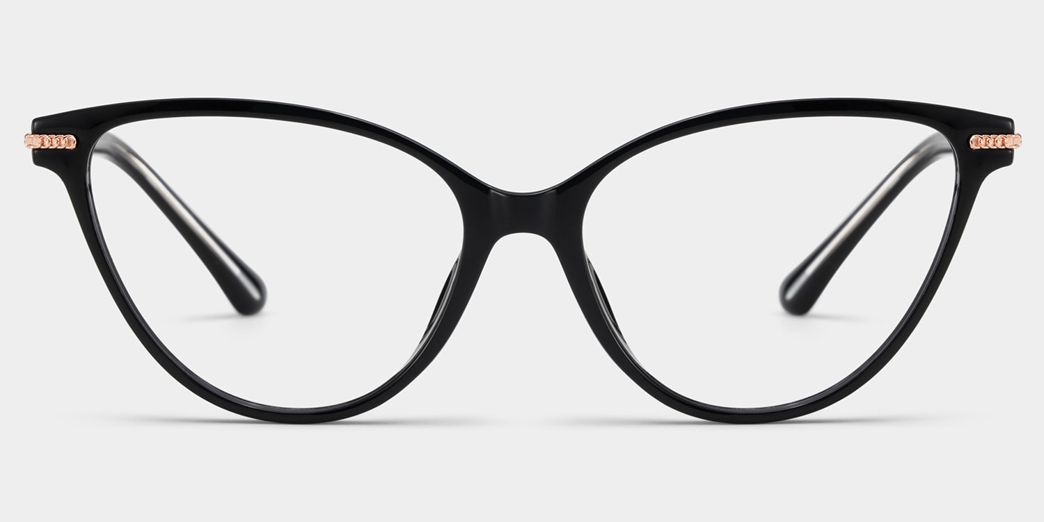 Jagger Cat-Eye Black Glasses