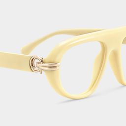 Aveline Creamy White Aviator Glasses4