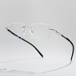 Adeline Silver Rectangle Glasses0