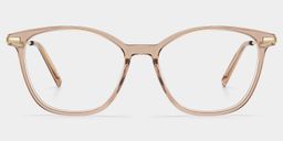 Jessica Cat-eye Beige Glasses1