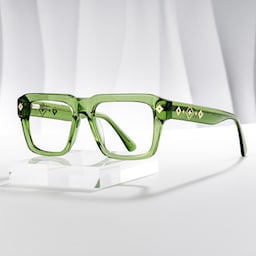 Ramdass Rectangle Green Glasses0