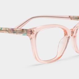 Cassia Pink Rectangle Glasses6