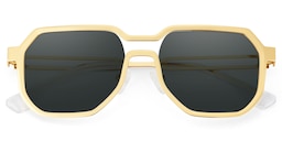 Hype Geometric Gold Glasses2