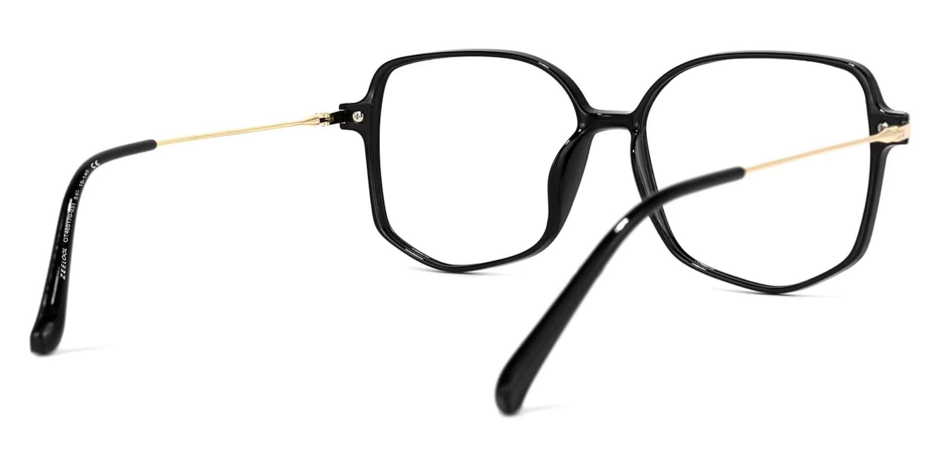 Payton Geometric Black Frame Glasses | Zeelool Optical4