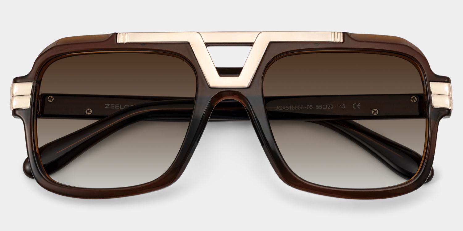 Croswell Mixed Brown Aviator Frame Sunglasses | ZEELOOL1
