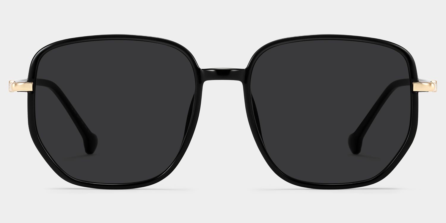 Joana Geometric Black Prescription Sunglasses | ZEELOOL0