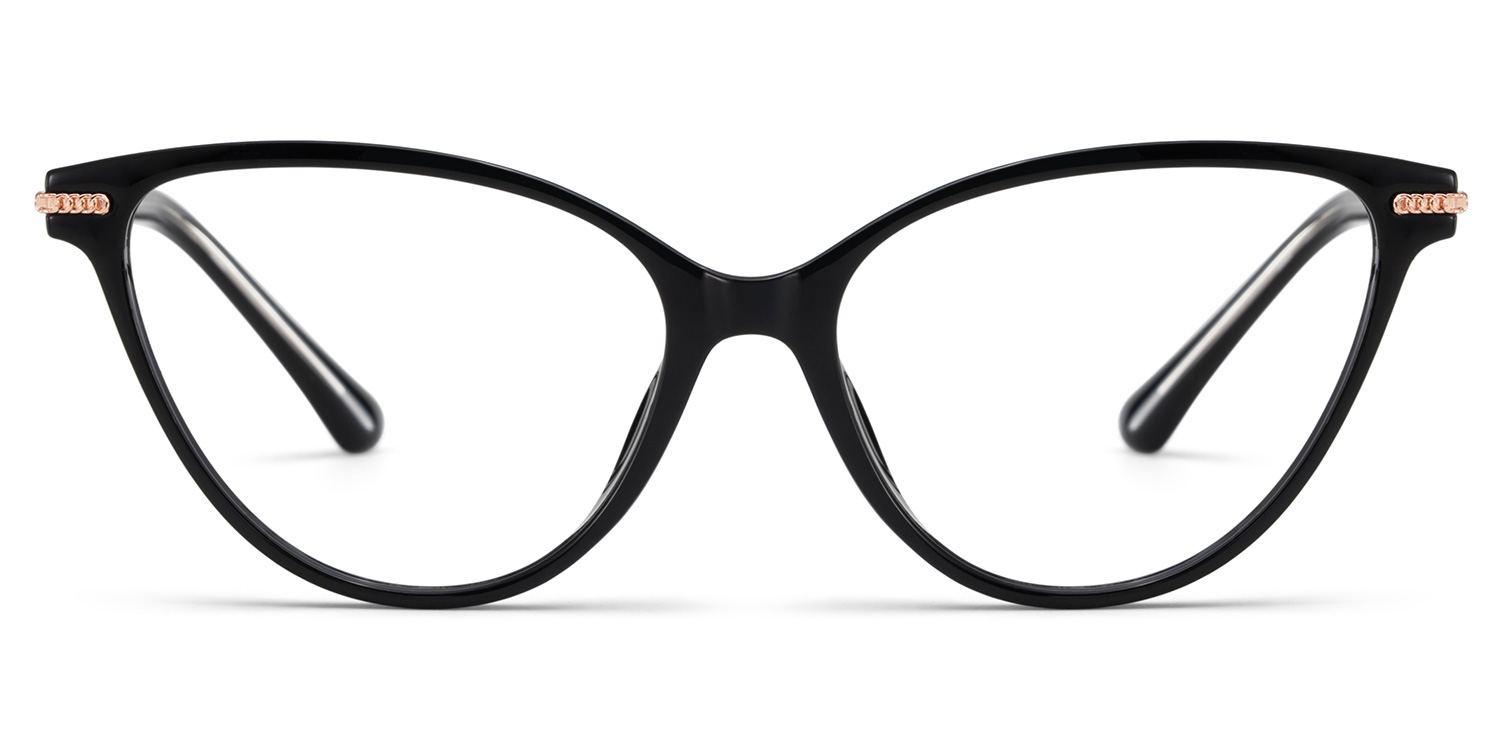 Jagger Black Frame Glasses with Cat eye Frame Online | ZEELOOL