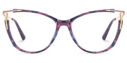 Yomary Purple-Tortoise Cat eye Glasses0