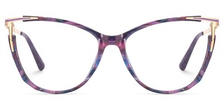 Yomary Cateye Purple-Tortoise Glasses0