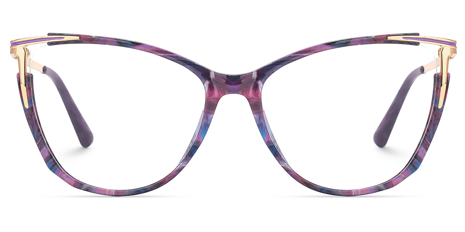 Yomary Cateye Purple-Tortoise Glasses