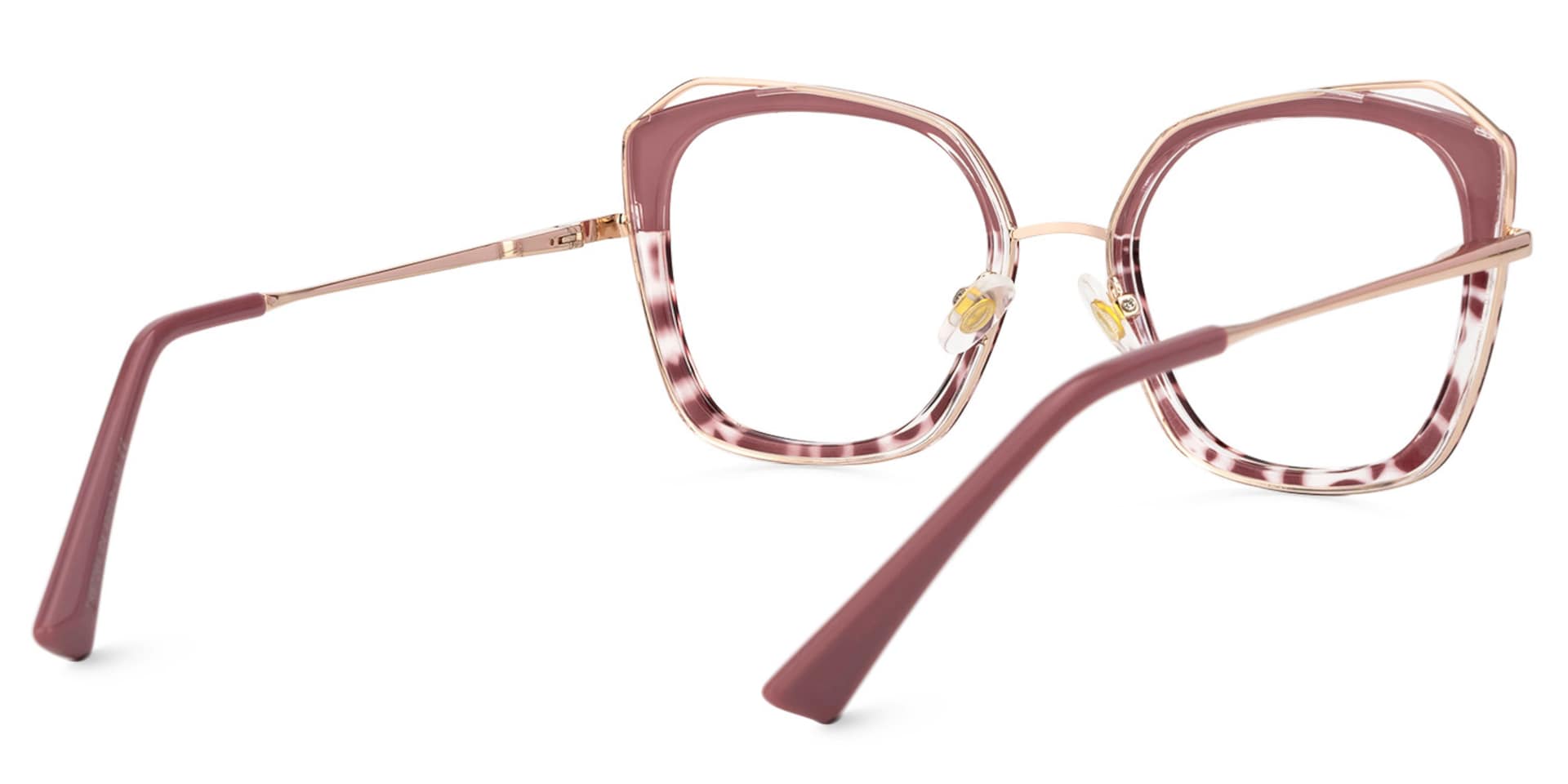 Bilal Square Red Frame Glasses | Zeelool3