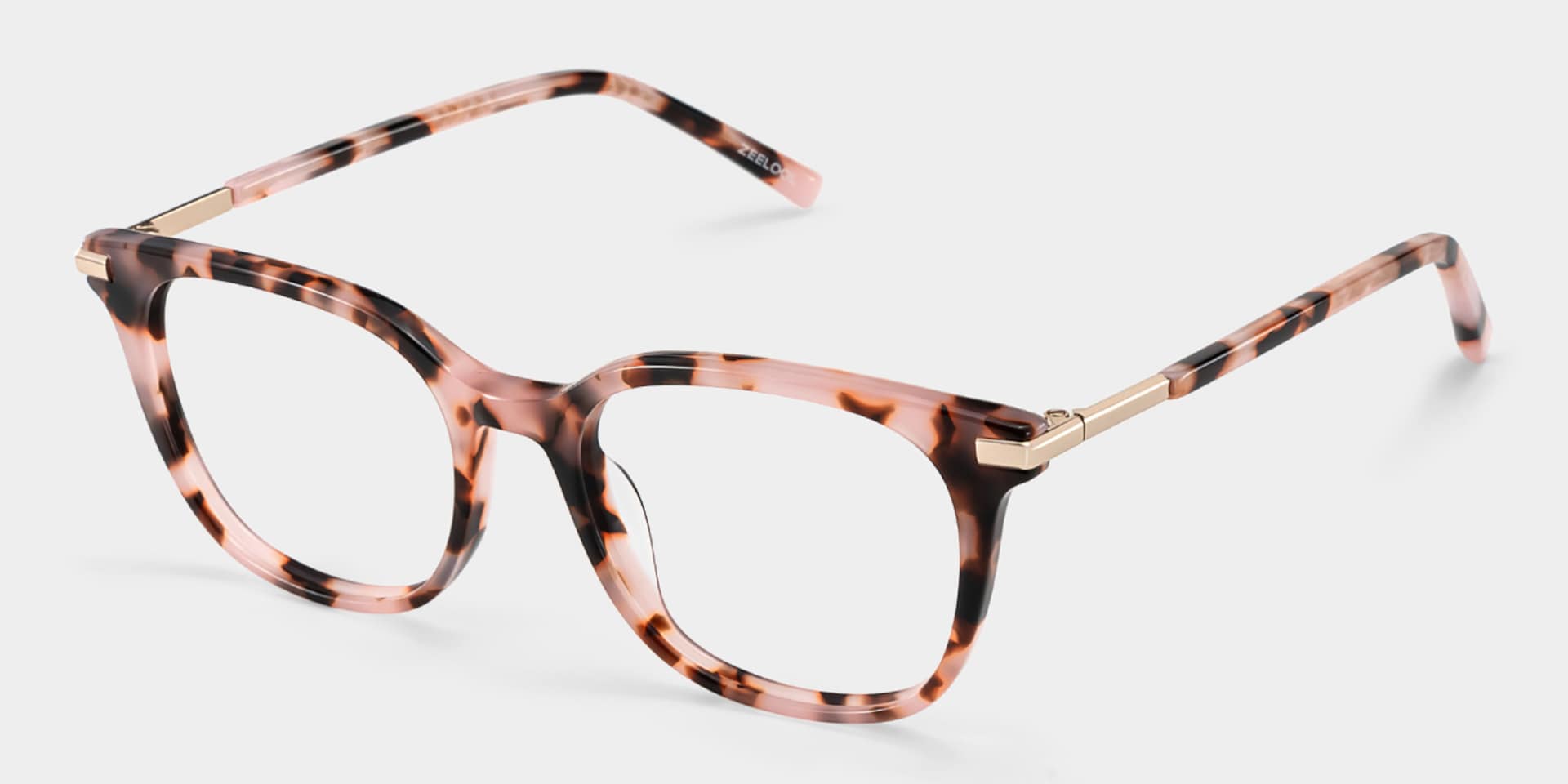 Square Pink Tortoise Eyeglasses- Vilmarie Acetate Frame Glasses3