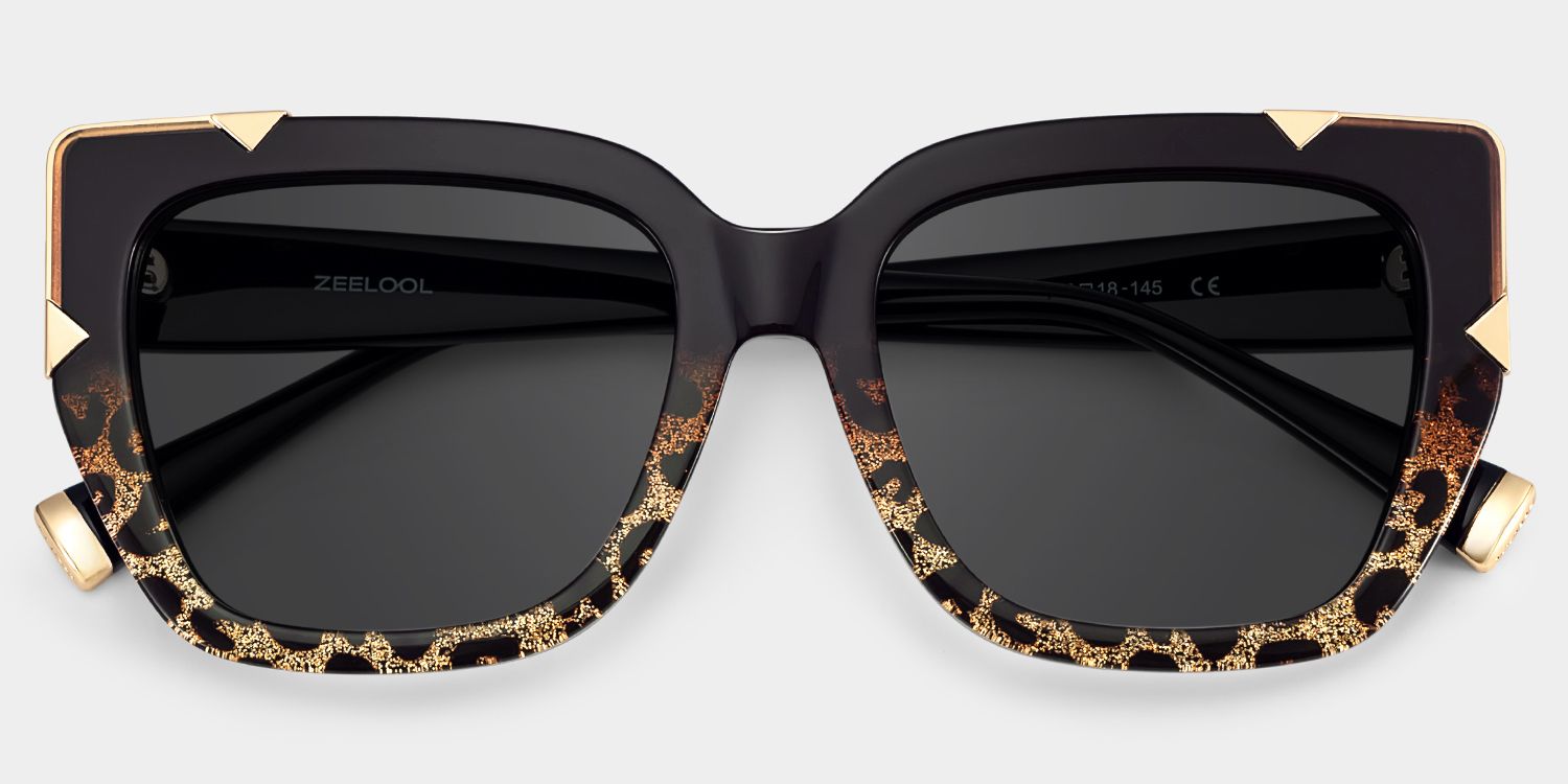Dax Square black leopard print Frame Eyeglasses for Women| ZEELOOL1