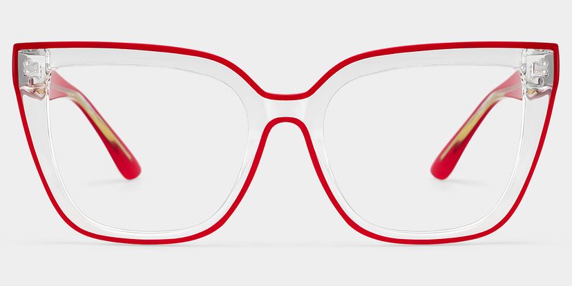 Mirta Square Red Glasses