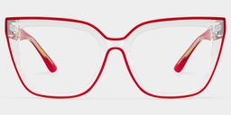 Mirta Square Red Glasses0