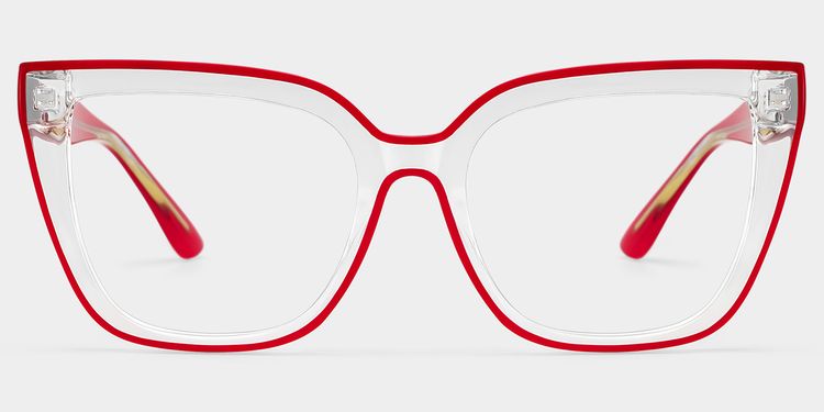 Mirta Square Red Glasses