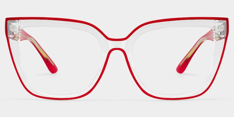 Mirta Square Red Glasses