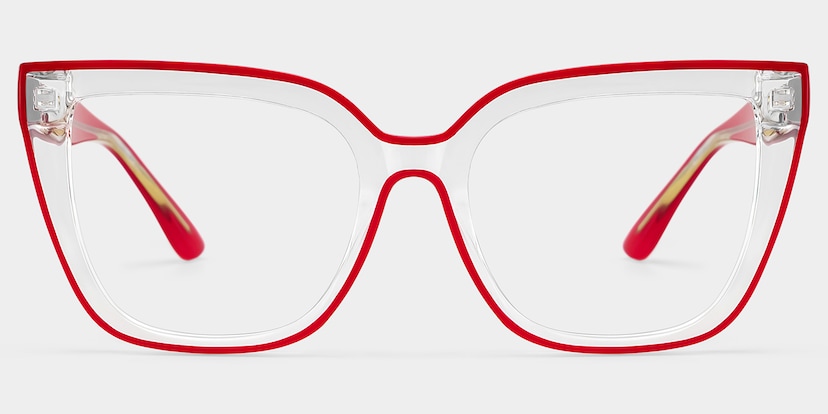 Mirta Square Red Glasses