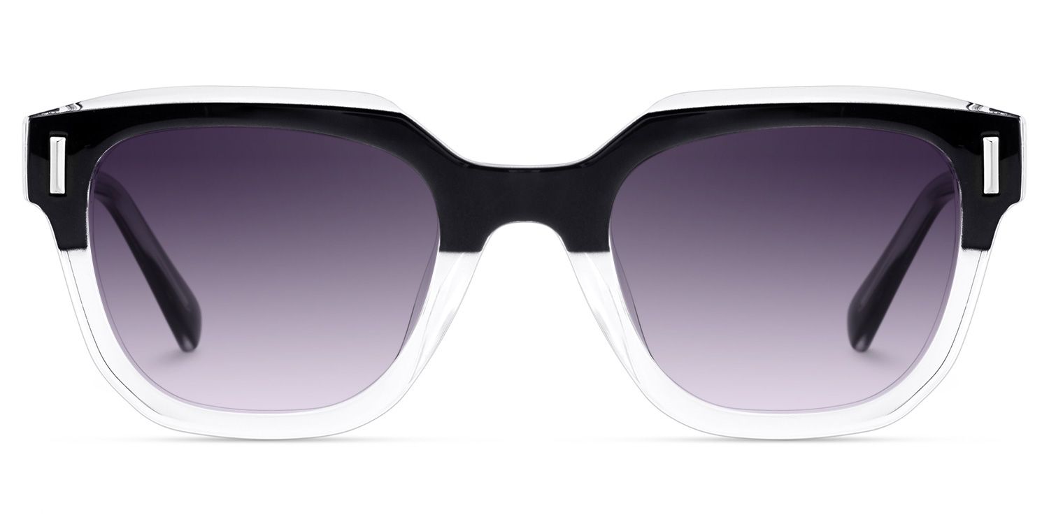 Nia Black Clear Square Sunglasses Online | Zeelool0