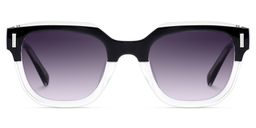 Nia Square Black Clear Sunglasses0