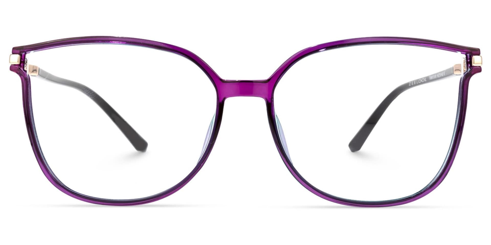 Rodz Square Purple Frame Glasses | Zeelool1