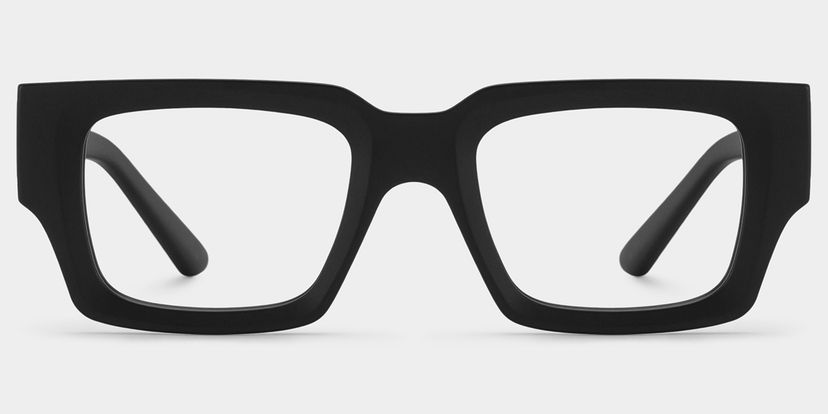 Garza Rectangle Black Glasses