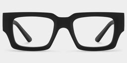 Garza Black Rectangle Glasses0