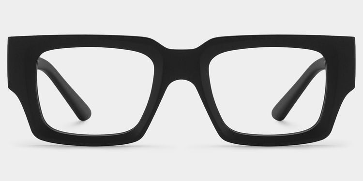 Garza Black Rectangle Glasses