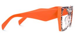 Sileidy Orange Tortoise Geometric Glasses3