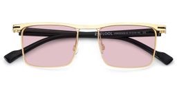 Violet Browline Gold Sunglasses1