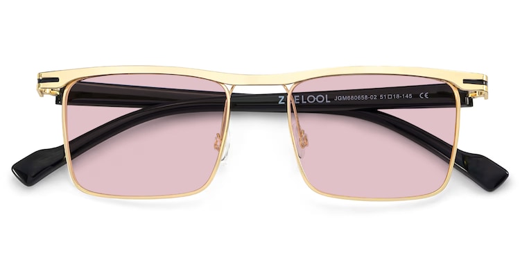 Violet Browline Gold Sunglasses