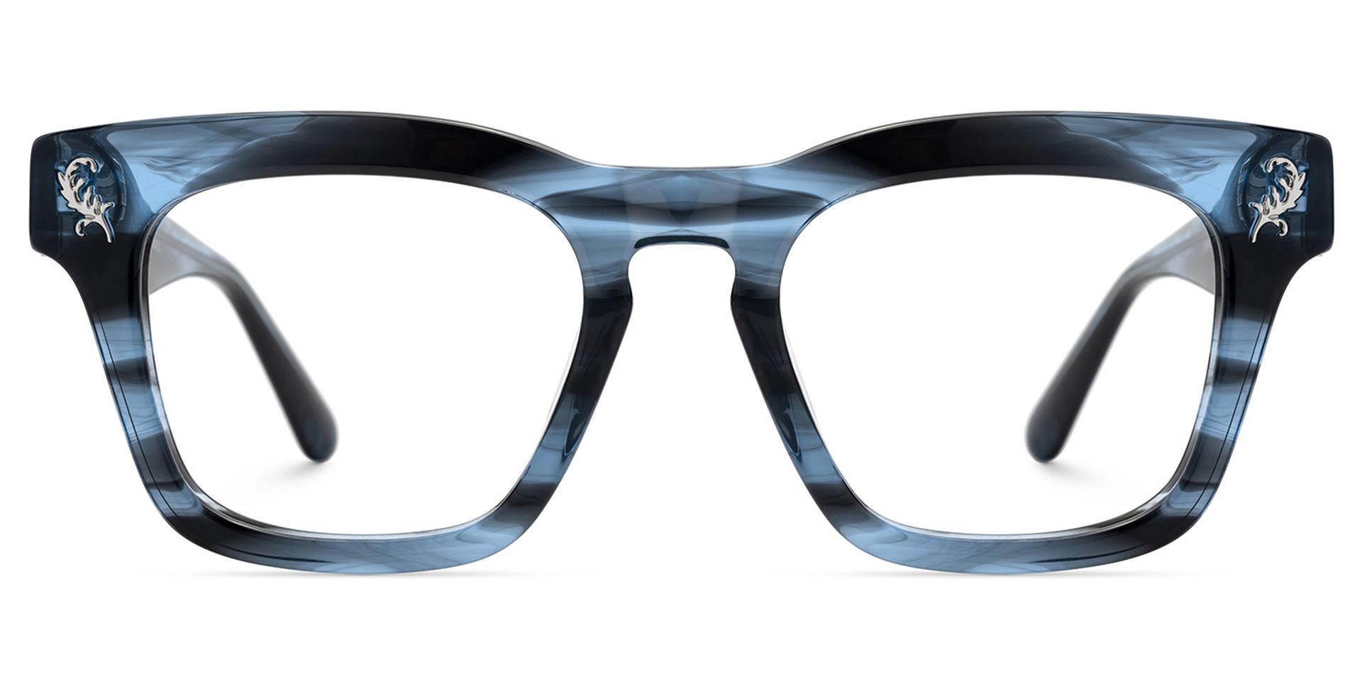 Square Blue Classic Glasses - Dodard Acetate Frame Glasses0
