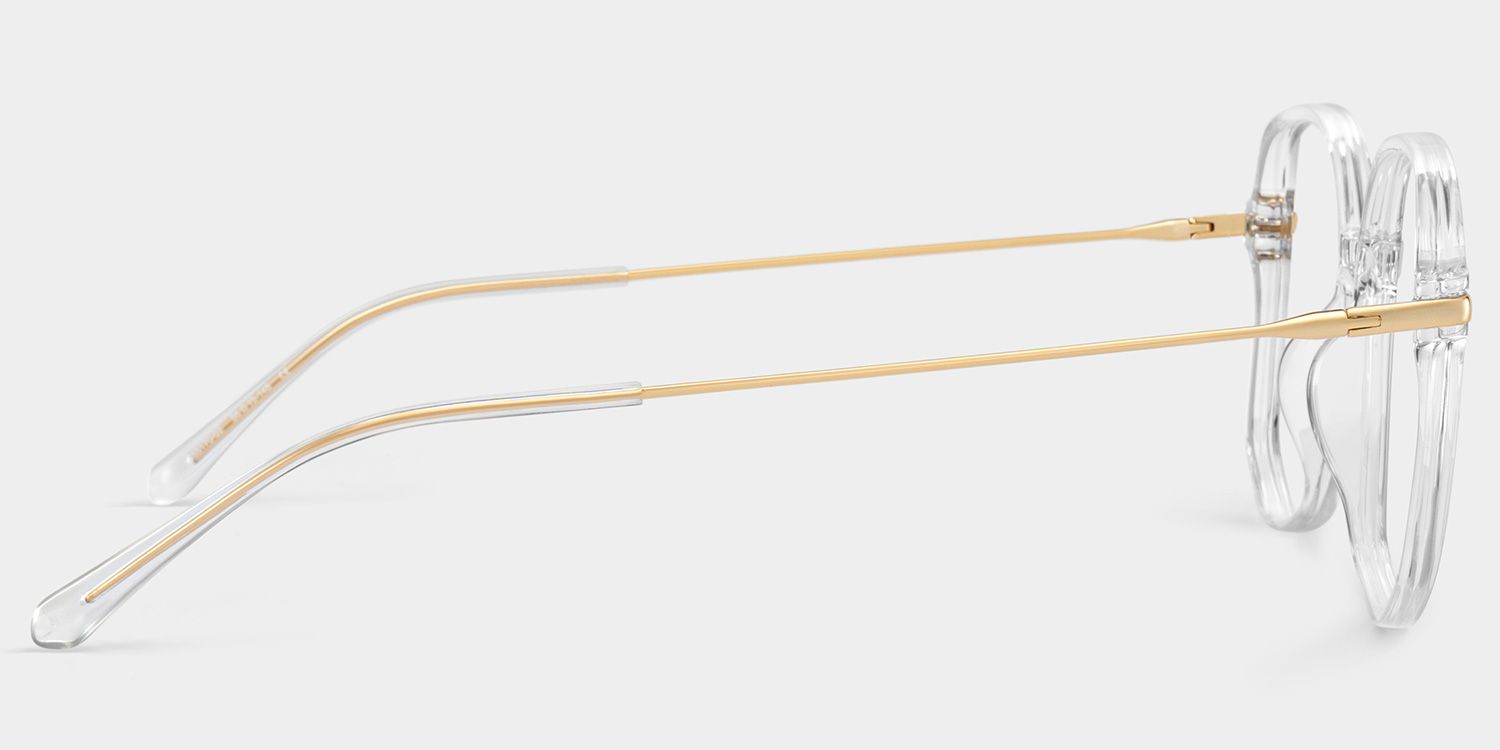 Payton Geometric Clear Eyeglasses | Zeelool Optical3