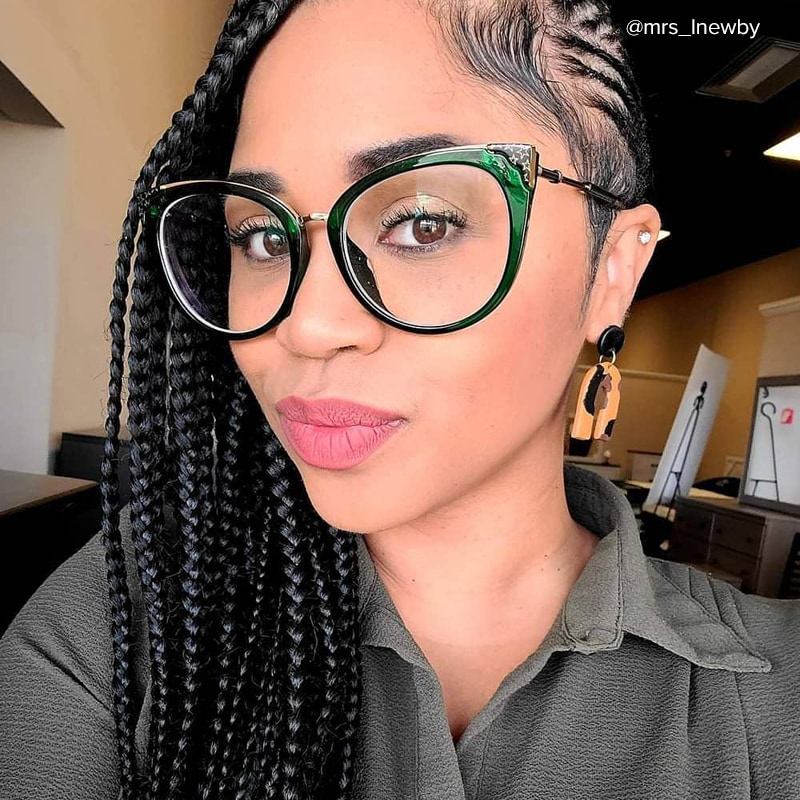 Dalton Cat Eye Dark Green Glasses8