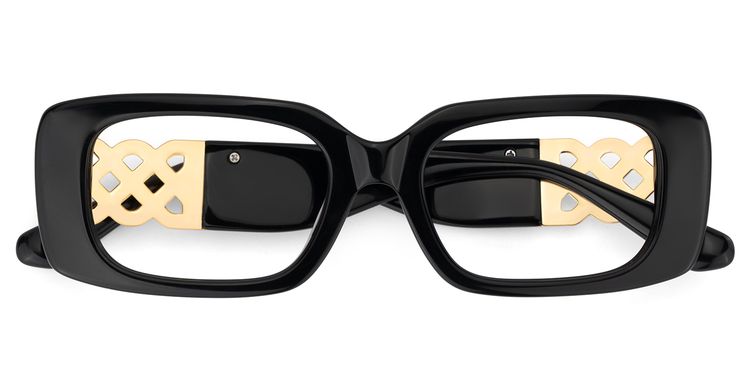 Jonas Rectangle Black Glasses