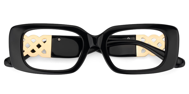 Jonas Rectangle Black Glasses