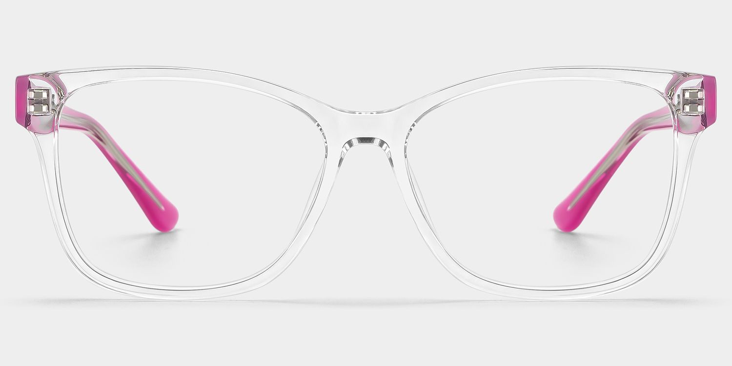 Eva Rectangle Clear Color Frame Glasses | ZEELOOL1