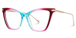 Hilary Butterfly Red-Blue Glasses1