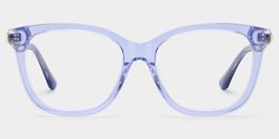 Isabella Clear Blue Square Glasses0