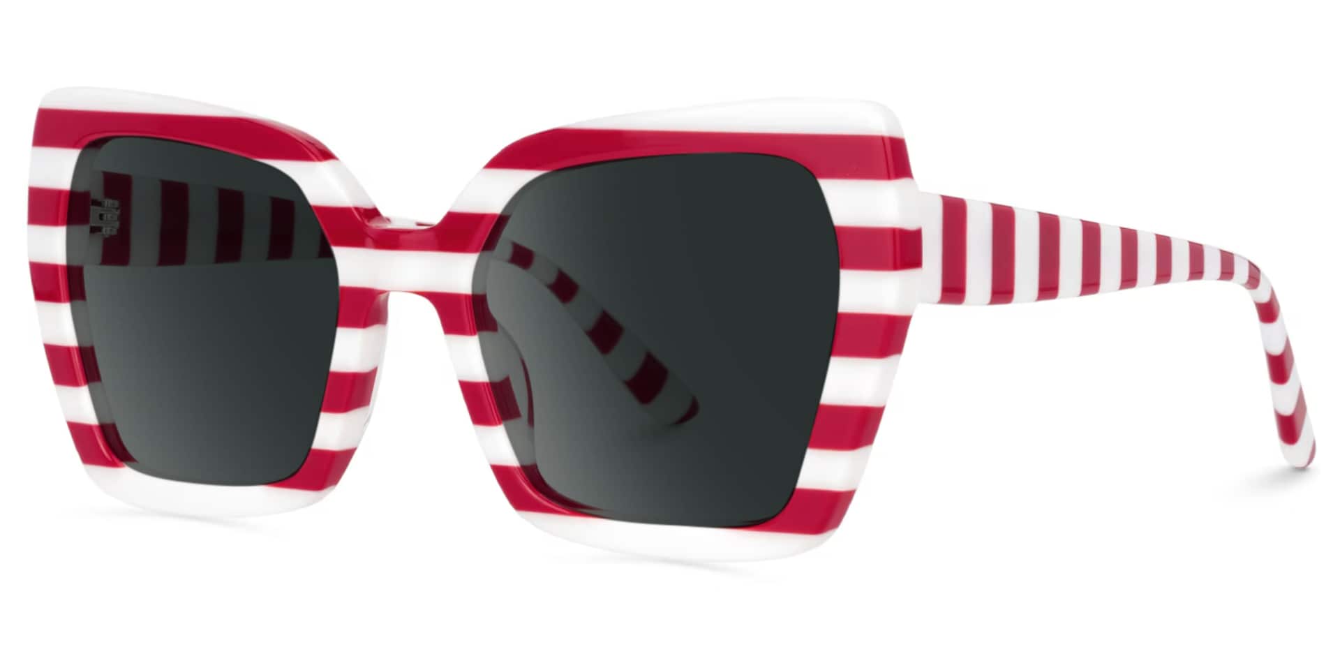 Pavia Butterfly Red Striped Frame Sunglasses for Women1