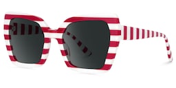 Pavia Butterfly Red Striped Glasses1