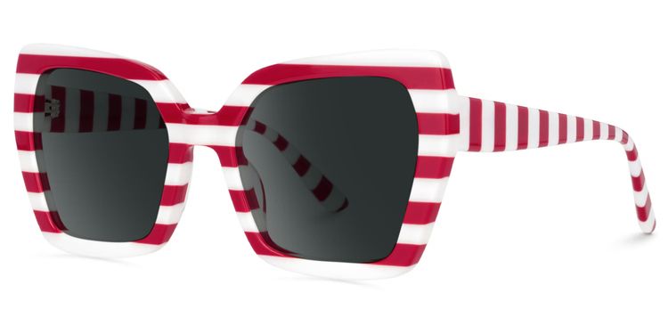 Pavia Butterfly Red Striped Glasses