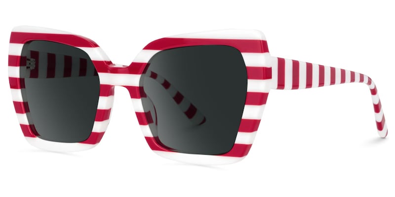 Pavia Butterfly Red Striped Glasses