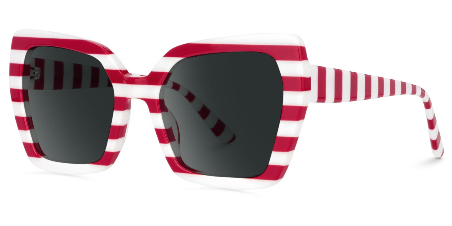 Pavia Butterfly Red Striped Glasses