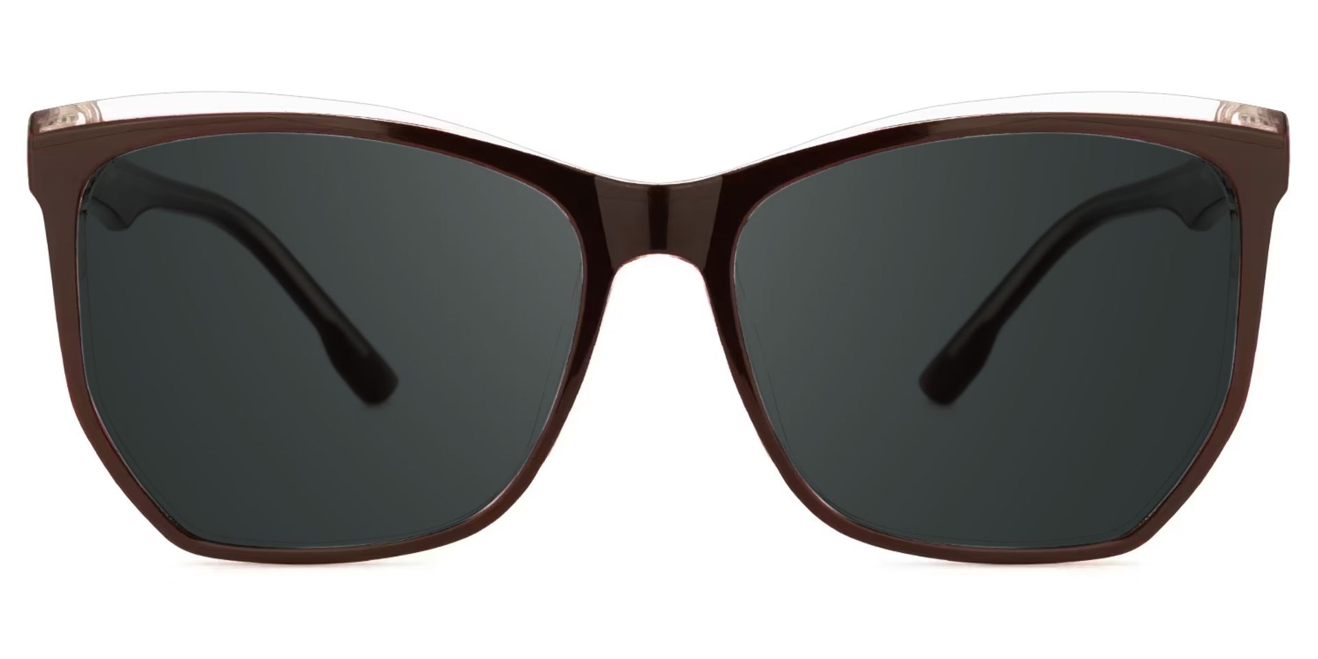 Geometric Libby Coffee Sunglasses deals -Zeelool Glasses0