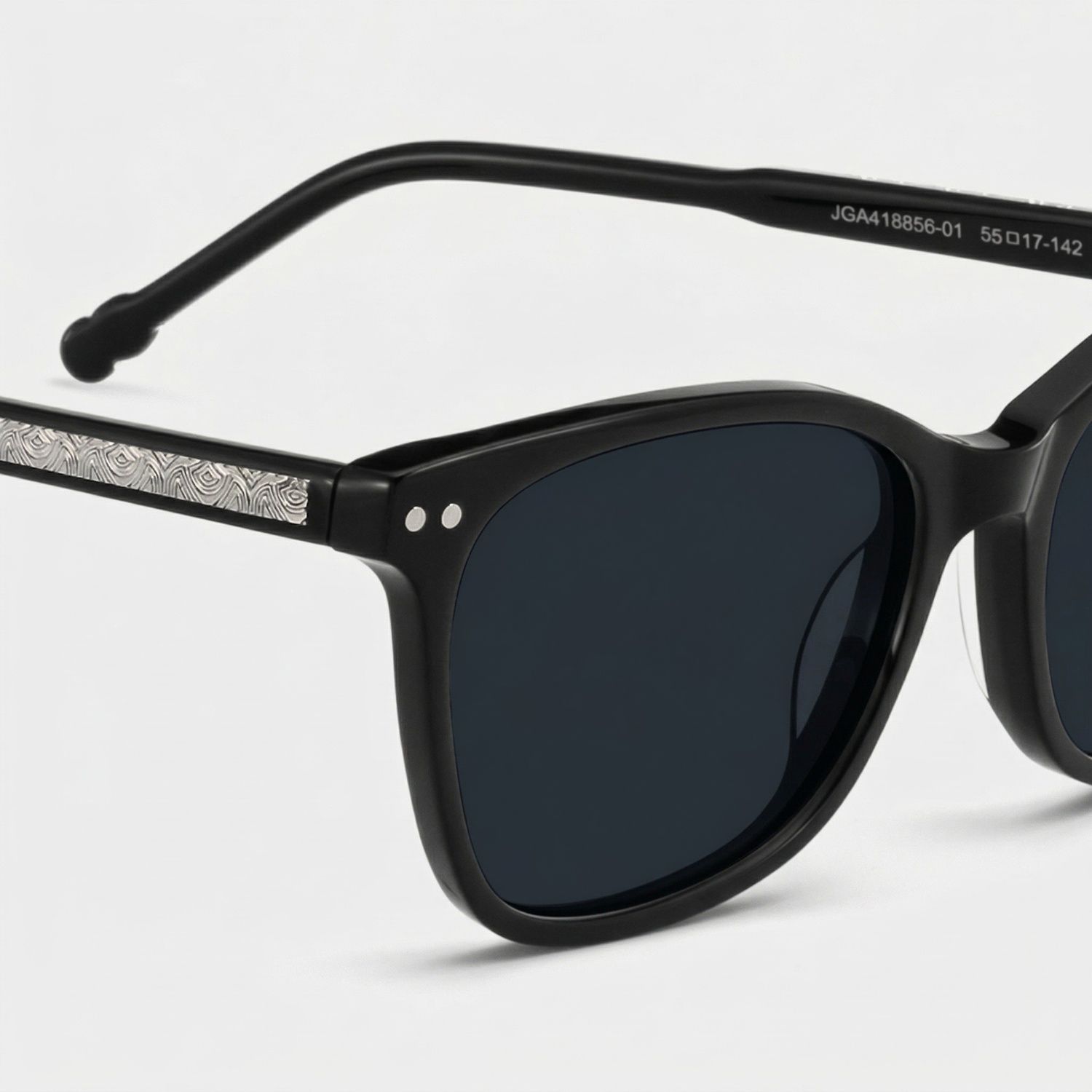 Marigold Black Rectangle Polarized Sunglasses for Driving | ZEELOOL